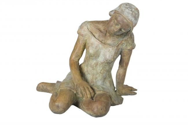 Sculpture intitulée "Bergère" par Isabelle De Bellefroid, Œuvre d'art originale
