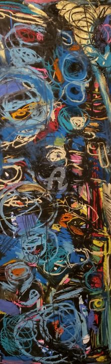 Painting titled "Sans titre" by Isabelle Le Vergos, Original Artwork, Acrylic