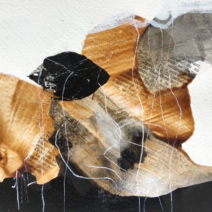 Peinture intitulée "Fil de pluie ... (2)" par Isabelle Mignot, Œuvre d'art originale, Autre