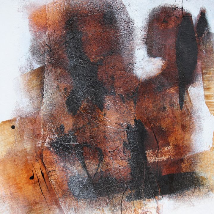 Pintura intitulada "A nos silences brûl…" por Isabelle Mignot, Obras de arte originais, Acrílico