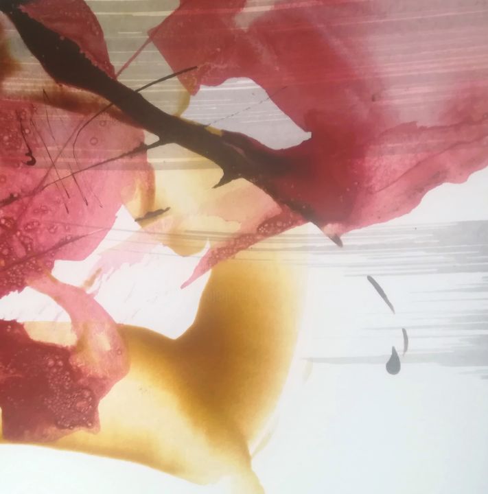 「A parfumer l'automn…」というタイトルの絵画 Isabelle Mignotによって, オリジナルのアートワーク, インク