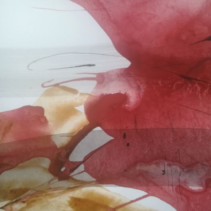 Peinture intitulée "De deux cordes une…" par Isabelle Mignot, Œuvre d'art originale, Encre