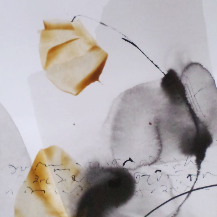 Peinture intitulée "Sous l'effet d'un m…" par Isabelle Mignot, Œuvre d'art originale, Encre
