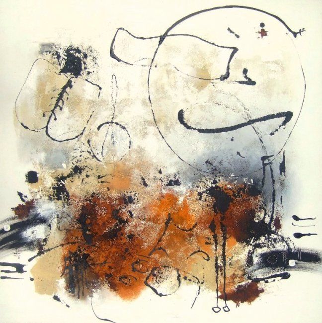 Peinture intitulée "Soul's vibrations 2" par Isabelle Mignot, Œuvre d'art originale, Huile