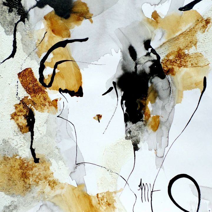 Painting titled "A quoi tu penses ..…" by Isabelle Mignot, Original Artwork, Other