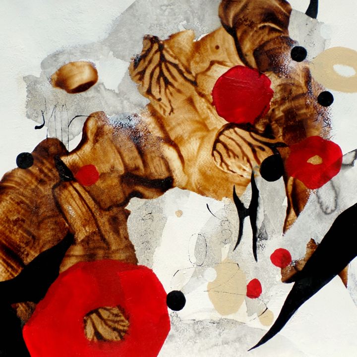 绘画 标题为“Parfum d'Impatiens…” 由Isabelle Mignot, 原创艺术品, 其他
