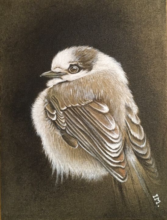 Pintura titulada "Série oiseaux n°4" por Isabelle Molinard, Obra de arte original, Acrílico