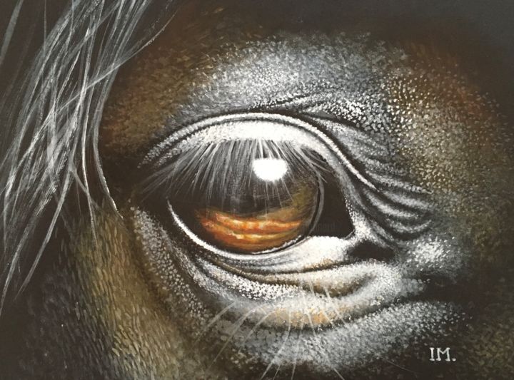 Peinture intitulée "Horse n°6" par Isabelle Molinard, Œuvre d'art originale, Acrylique
