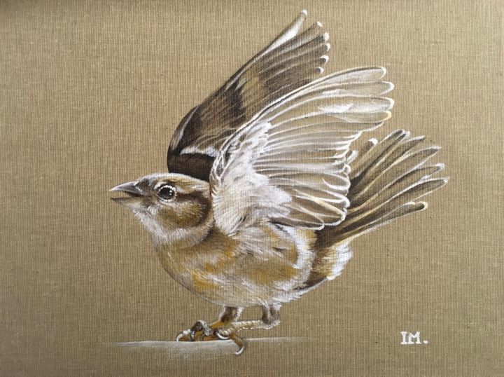 Pintura intitulada "Série oiseaux n°17" por Isabelle Molinard, Obras de arte originais, Acrílico