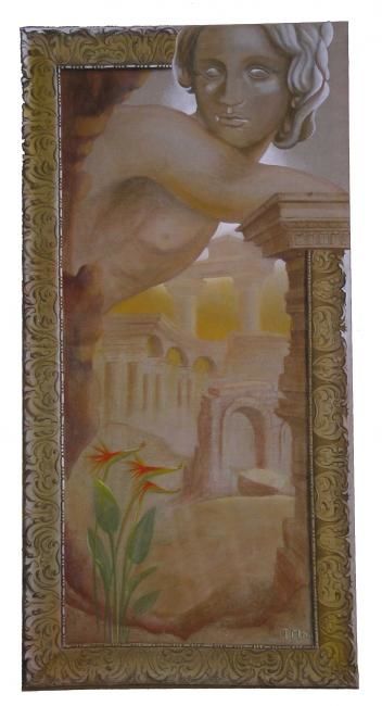 Painting titled "Quidam" by Isabelle Molinard, Original Artwork, Oil