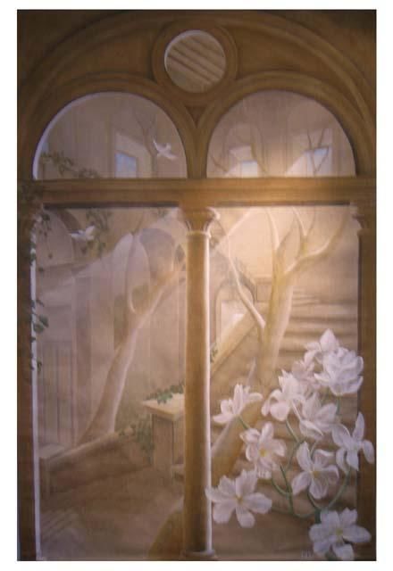 Peinture intitulée "Fleurs blanches" par Isabelle Molinard, Œuvre d'art originale, Huile