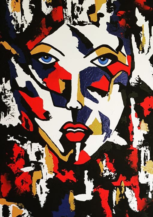 Painting titled "KATE" by Im, Original Artwork, Acrylic