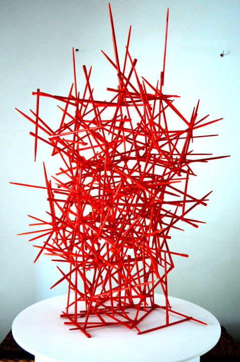 Sculptuur getiteld "MIKADO" door Isabelle Renou, Origineel Kunstwerk, Hout