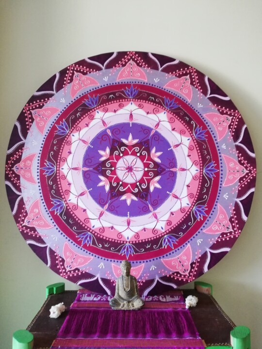 "Pink floral" başlıklı Tablo Isabelle Richaud tarafından, Orijinal sanat, Akrilik