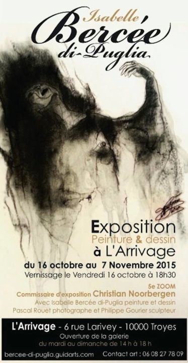 Pintura intitulada "Exposition Troyes" por Bercée Di-Puglia, Obras de arte originais