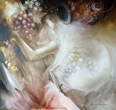 Painting titled "Perles de culture" by Isa De Fougeres, Original Artwork