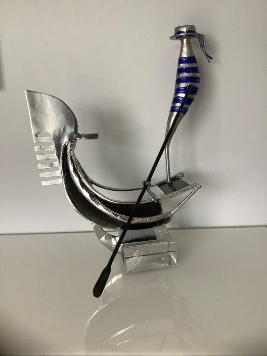 Sculpture intitulée "Venise" par Isadiva, Œuvre d'art originale, Verre