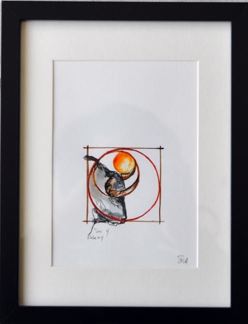 Pintura titulada "les 3 cercles" por Isabelle Husson, Obra de arte original