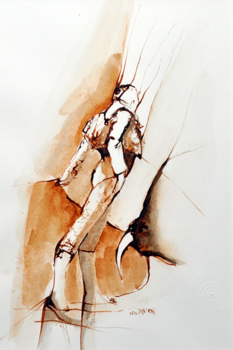 Drawing titled "sentir l'énergie" by Isabelle Husson, Original Artwork
