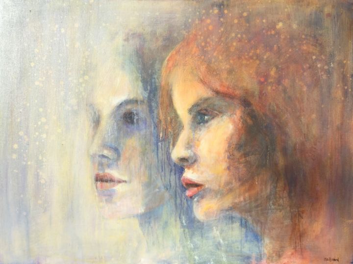 Malerei mit dem Titel "Les amies" von Isabelle Husson, Original-Kunstwerk