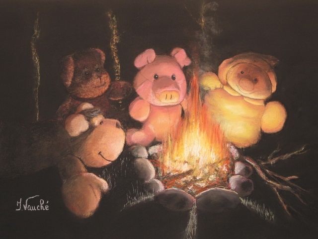 Painting titled "pot(s) au feu" by Isabelle Vauche, Original Artwork