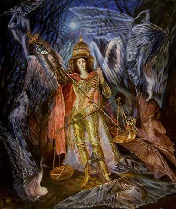 Schilderij getiteld "Angel" door Isander4, Origineel Kunstwerk, Olie