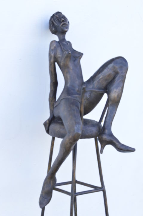 Sculptuur getiteld "Miss Cara - n°1/8" door Iscara, Origineel Kunstwerk, Metalen