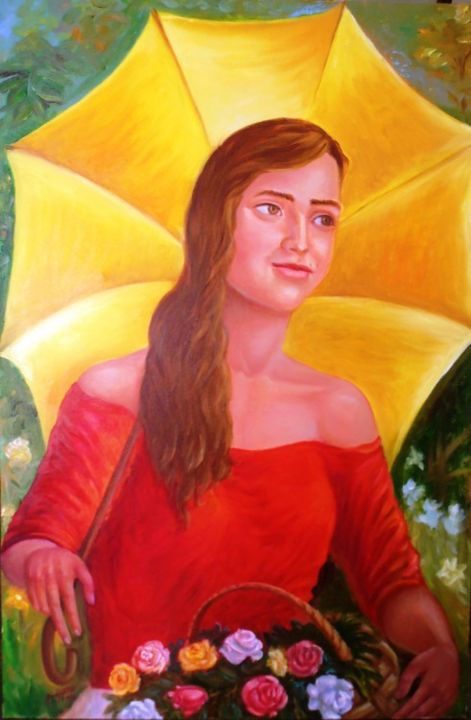Pittura intitolato "Primaveral.JPG" da Isidro Argueta, Opera d'arte originale