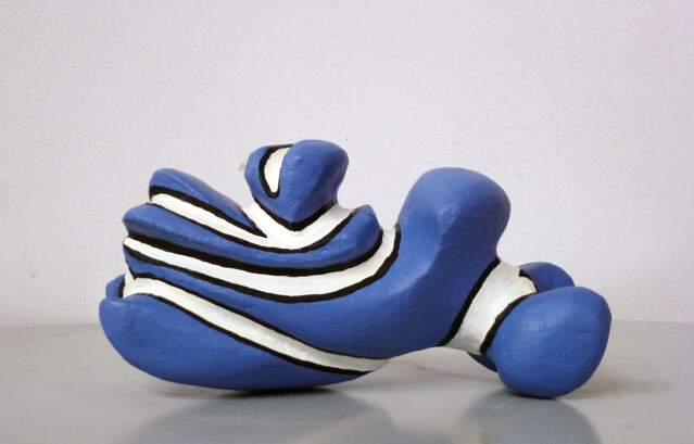 Sculpture intitulée "180) Mer clown" par Isis Bi M, Œuvre d'art originale, Béton cellulaire