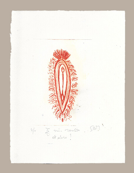 Printmaking titled "33) 4/11 Je suis ro…" by Isis Bi M, Original Artwork, Engraving