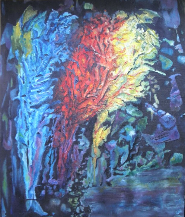 Картина под названием "Три дерева" - Ирина Скарлыгина, Подлинное произведение искусства, Масло