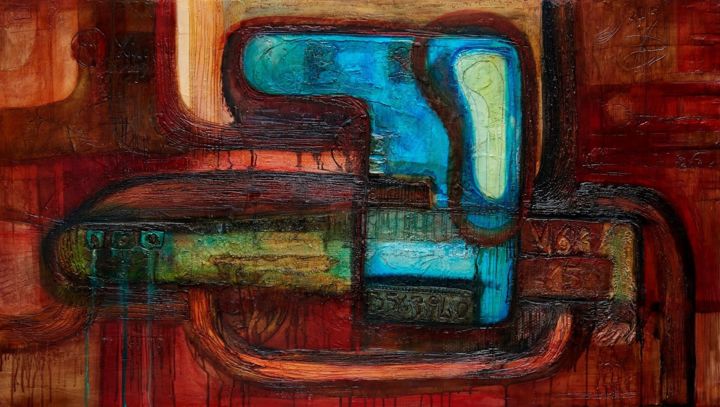 Painting titled "63" by Ismael Lena, Original Artwork