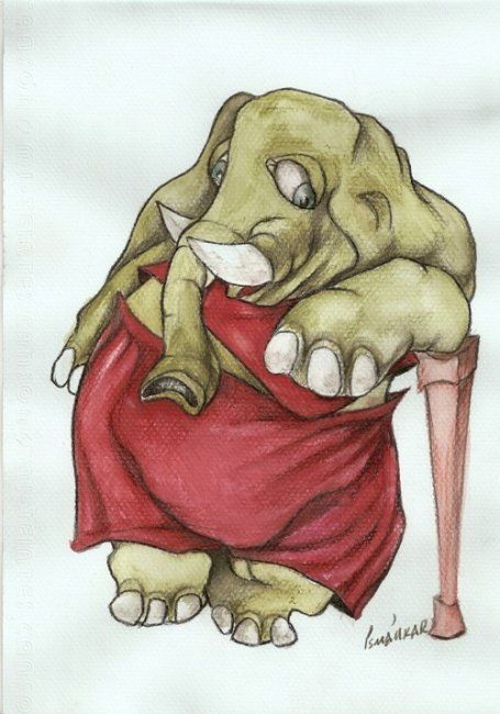 Painting titled "elephant 4" by Karcomics, Original Artwork