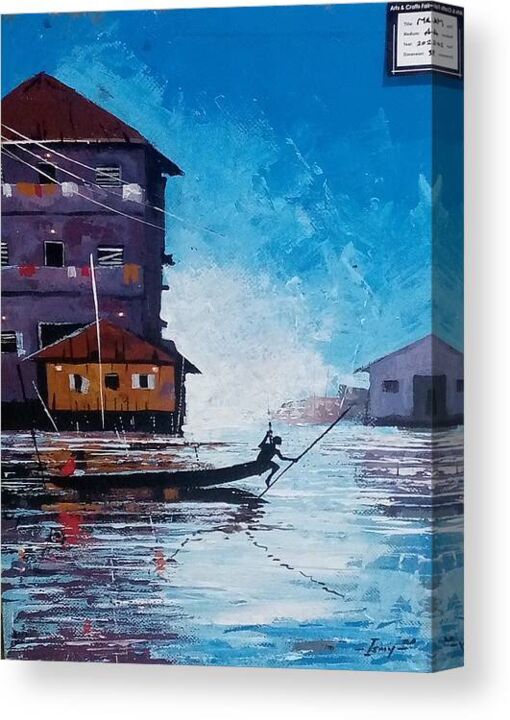 Painting titled "Makoko" by Ismy Kunle, Original Artwork, 3D Modeling