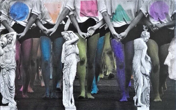 Collages intitolato "The Girls." da Isra, Opera d'arte originale, Collages