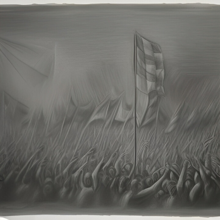 Arts numériques intitulée "Pencil Flags" par Isra, Œuvre d'art originale, Image générée par l'IA