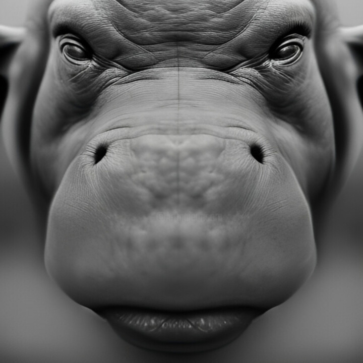 Digital Arts titled "Hippo" by Isra, Original Artwork, Digital Photography