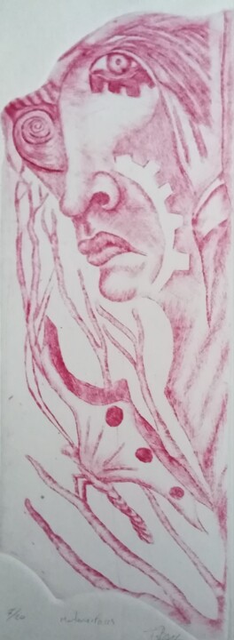 Estampas & grabados titulada "Metamorfosis" por Israel Arzaluz, Obra de arte original, Grabado