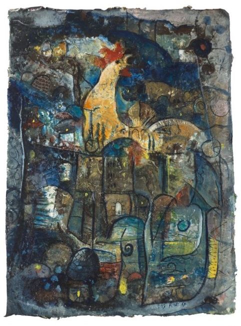 Malerei mit dem Titel "Shalom" von Israel Isaac Besancon, Original-Kunstwerk