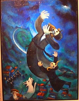 Painting titled "Birkat ha Levana" by Israel Isaac Besancon, Original Artwork