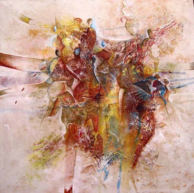 Painting titled "à suivre" by Issback, Original Artwork