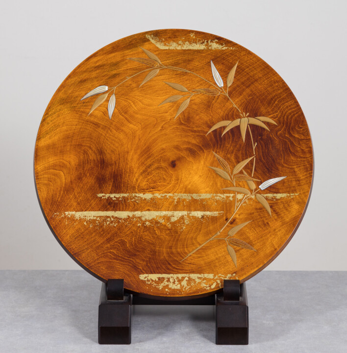 Sculpture titled "Maki-e Platter: “Ce…" by Issei Hattori, Original Artwork, Wood