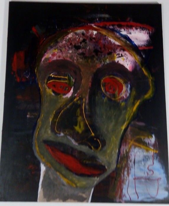 Painting titled "Sans titre" by Eric Issembe, Original Artwork, Acrylic
