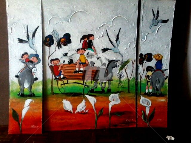 Painting titled "2017-12-20-09-08-53…" by Issey Nkanda / Olivier . I, Original Artwork