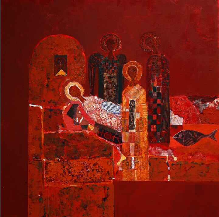 Malerei mit dem Titel "Icons" von Ivan Stoianov, Original-Kunstwerk, Acryl