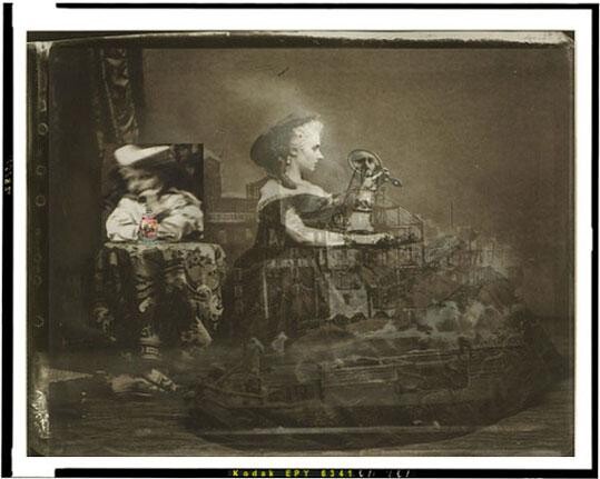 Peinture intitulée "American Daguerroty…" par Istvan Horkay, Œuvre d'art originale