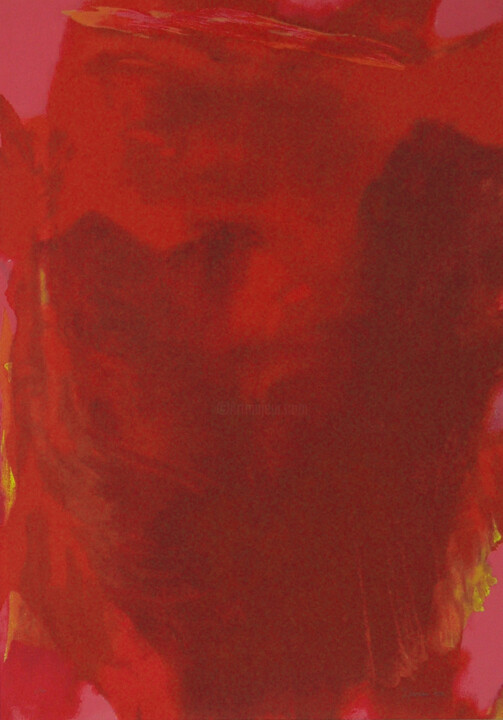 Incisioni, stampe intitolato "Dittico Rosso" da Italo Bressan, Opera d'arte originale, Serigrafia