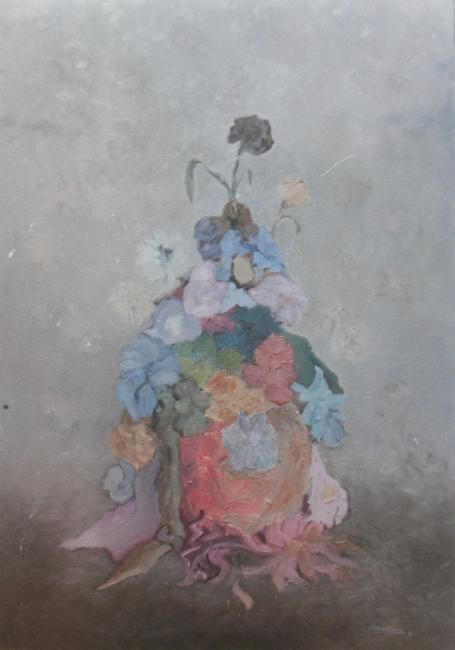 Pintura titulada "Las flores y su per…" por Italo Luis Ferraris, Obra de arte original, Oleo