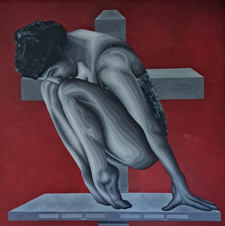 Peinture intitulée "inchino requiem" par Italo Somma, Œuvre d'art originale, Acrylique