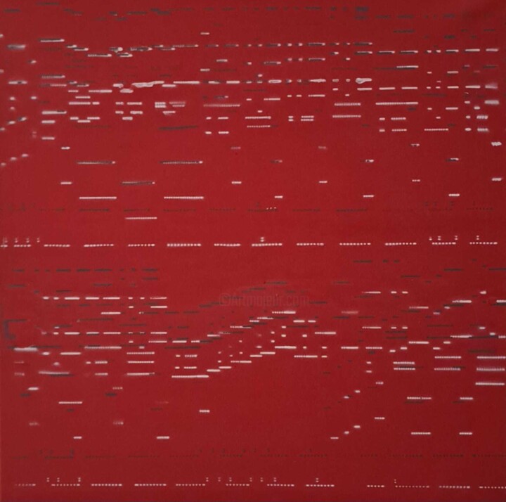 Peinture intitulée "partitura grafica e…" par Italo Somma, Œuvre d'art originale, Acrylique Monté sur Châssis en bois